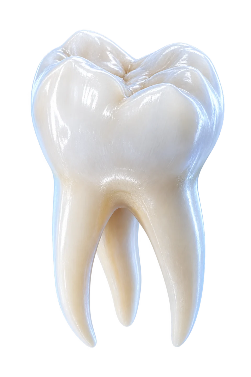 Dijital olarak modellenmiş doğal molar diş
