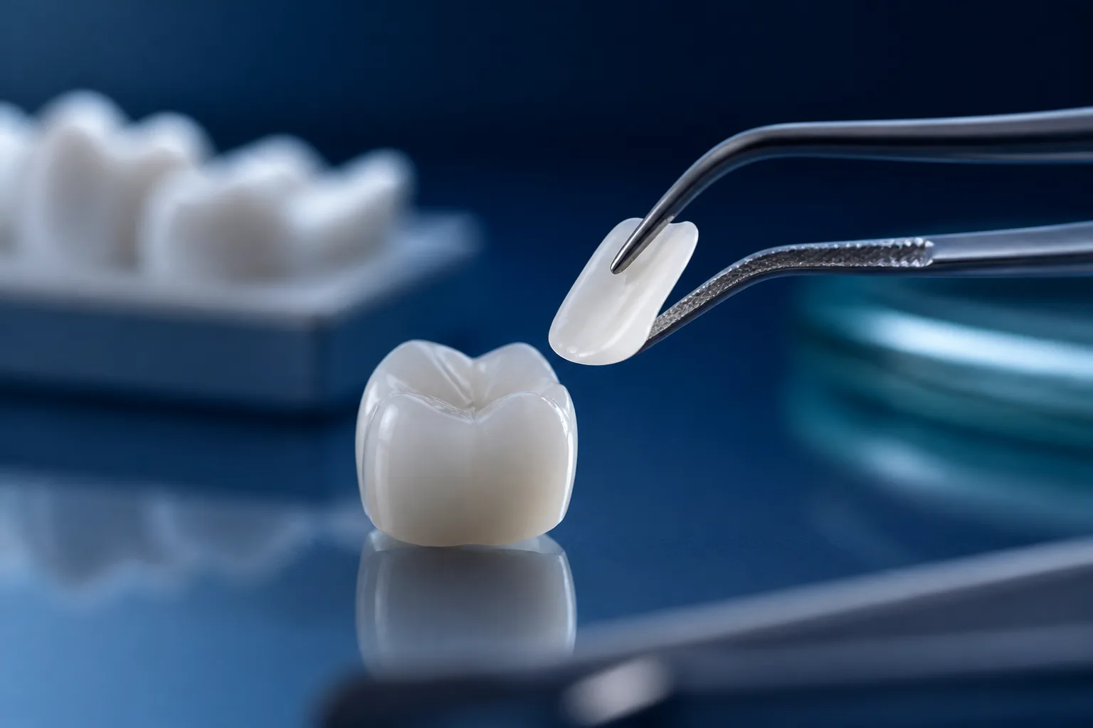 Seramik veneer ve kron çalışması