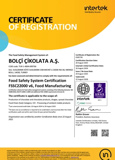 FSSC 22000 belgesi
