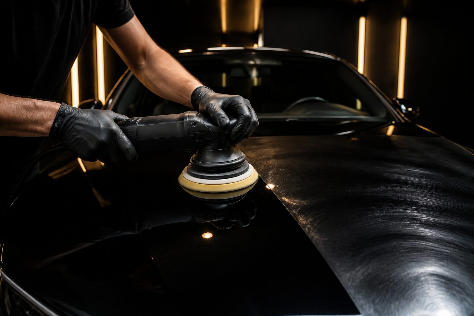 Express polish and wax application